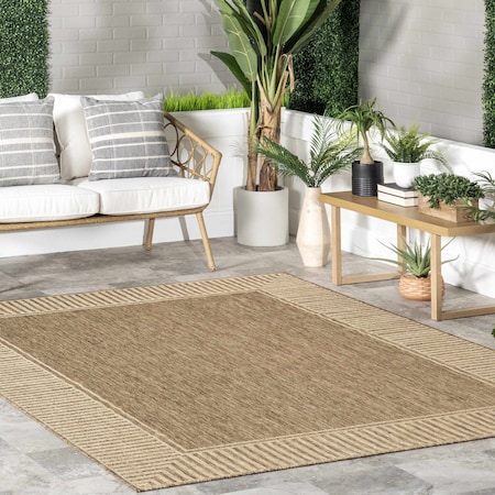 Nuloom Asha Simple Border Indoor/Outdoor Area Rug 6ft 7in x 9ft GBCB02B-6709
